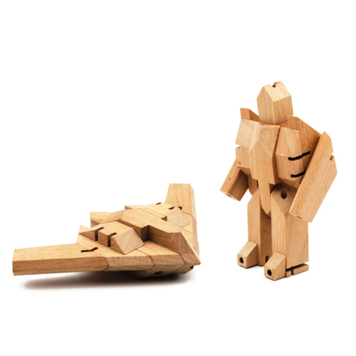 WooBot - Wooden Robot Transforms into a Stealth Fighter - Picture 2 of 4