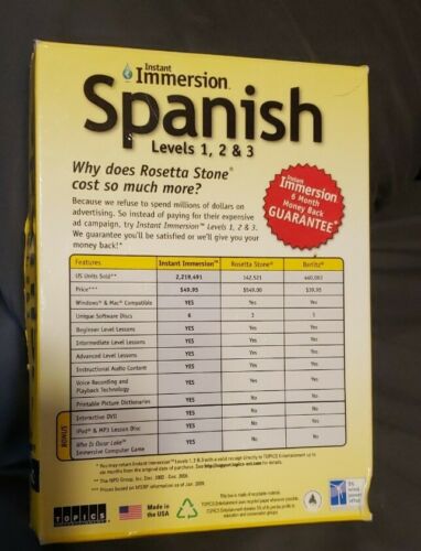 Instant Immersion - Spanish Levels 1, 2 & 3. Set of 9 Discs. - Picture 2 of 2
