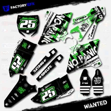 Green Wanted Racing Graphics Kit fits Yamaha Yz125 Yz250 15-20 Plates YZ 125 250