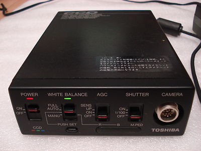 東芝 CCD カラーカメラ IK-M40 動作品 ACアダプター TOSHIBA IK-M40 CCD COLOR CAMERA SYSTEM CONTROLLER w/ Power