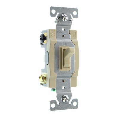 EATON COOPER 1242-7V-SPL1 SPEC GRADE TOGGLE SWITCH, 4-WAY, 15A, 120/277V, IVORY