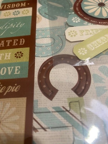 Scrapbook Page Kit 200+ Pieces 8X8 Papers Stickers Chipboard Cardstock Punchouts - Picture 3 of 9