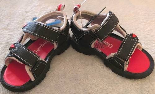 Gerber Sz 5 Sandals New Toddler Black Cushion Strap Beach Water Summer NWT - Picture 4 of 10