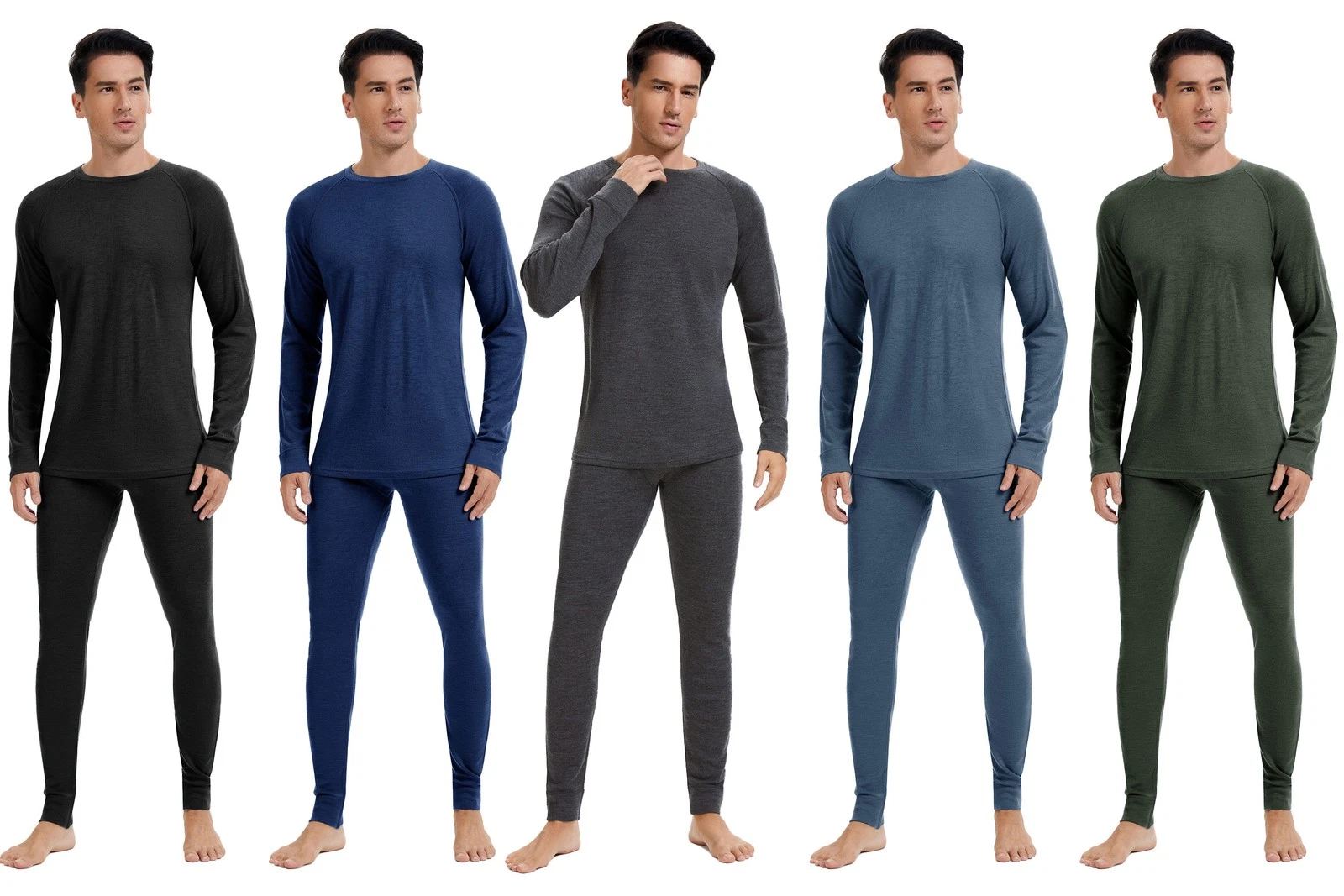 Men's 100% Merino Wool Base Layer Sets Winter Warm Underwear 2PC Long Johns&Tops
Opens in a new wind