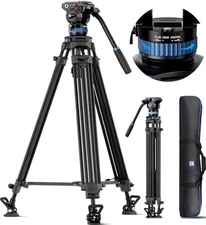 New SIRUI AM-25S Video Tripod  74.8 Professional Heavy Duty Tripod with