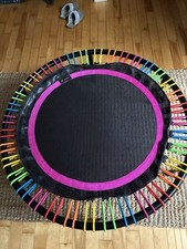Bellicon 44-inch (112cm) Rebounder Trampoline Black/Rainbow bungees