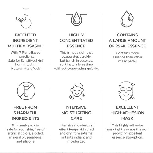 20pcs Facial Skin Care Korean Beauty Face Mask Sheets Moisture mix Set (2types) - Picture 34 of 82