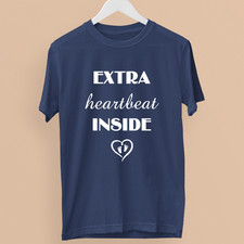 Camiseta Extra Heartbeat Inside Maternidad Bebé Anuncio Socios Regalo