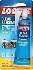 Loctite 908570-6 Clear Silicone Waterproof Sealant, 2.7 oz. Tubes (Case of 6)
