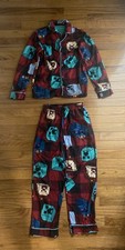 Boys MINECRAFT Ornaments Christmas Pajamas Set Size Medium 8/10 