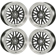 18 Zoll UA3 für VW Tiguan 1 5N Alufelgen LeMans Design Schwarz Stufentiefbett