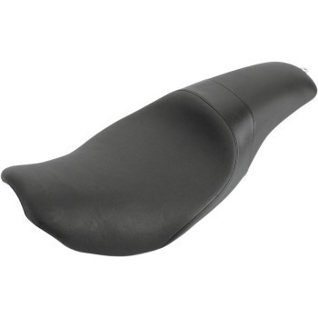 Danny Gray Black Leather Short Hop 2 Up Seat for 08-19 Harley Touring FLHR FLHX - Picture 1 of 1
