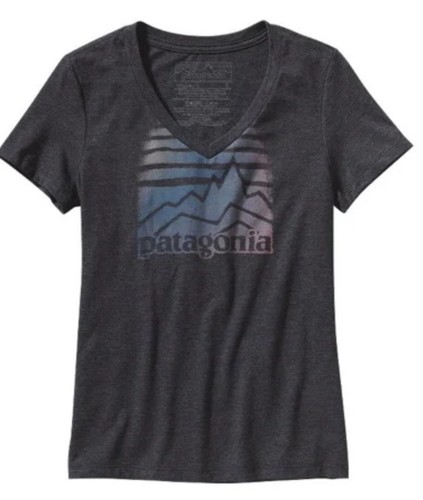 Patagonia Damen T-Shirt Slim Fit V-Ausschnitt Gr. Small grau Outdoor - Bild 11 von 11