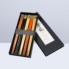 5 Pairs Paint Coated Wooden Chopsticks Japanese Style Tableware Chopstick Set