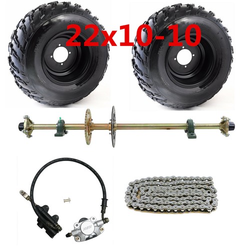 Go Kart 44" inch Rear Live Axle Kit Brake Hub 530 Sprocket Wheels Golf Cart ATV - Picture 23 of 38