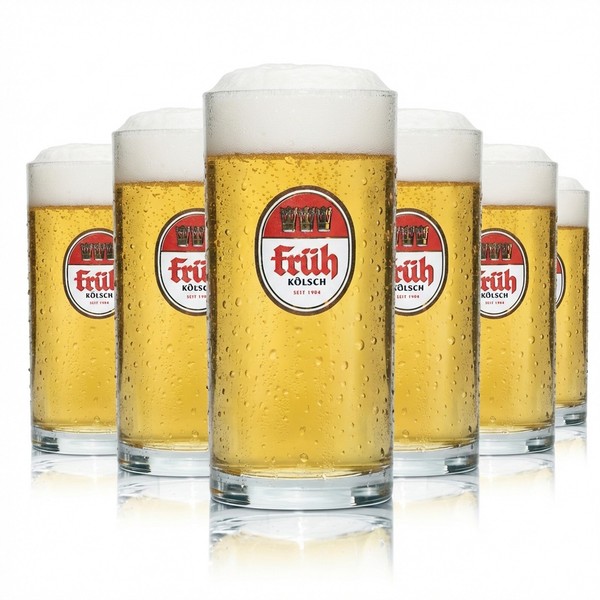 6X Früh Kölsch Bier Glas 0,1L Stange Becher GläSer Brauerei KöLn Beer Gastro-image