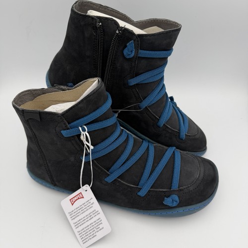Camper Peu Cami Damen EU 37 Leder High Top Schuhe Blau Spitze Schwarz NEU - Bild 1 von 19