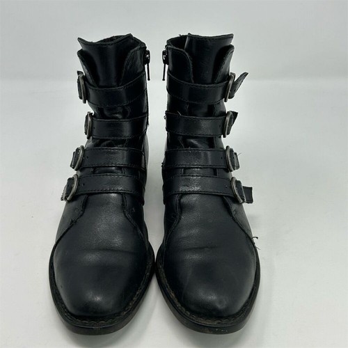 Born Women's Black Leather Ankle Boots Size 6.5M with Four Buckle Straps - Bild 5 von 16