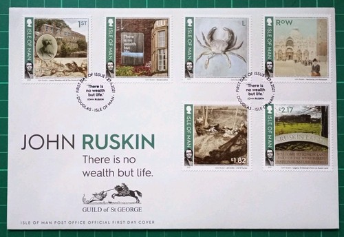 Isle of Man 2021 John Ruskin FDC - Picture 1 of 2