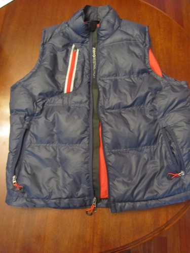 Zero Restriction Tour Series Golfweste Herren Puffer gesteppt Navy Rot Full Zip L - Bild 1 von 5