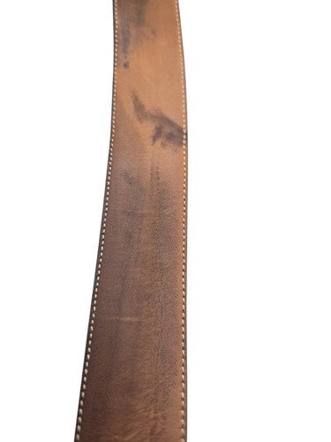 Mens Belt Mezlan Genuine Crocodile Brown Leather Dress Size 40 Brass 4179 Spain - Picture 16 of 20