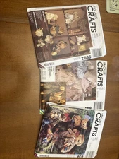 Lot of 3 McCalls Bear and Rabbit Sewing Patterns 893 674 5692