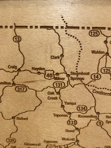 Targa da parete mappa di stato del Colorado / legno stratificato 3D / taglio laser di 14 anni - Foto 5 di 18