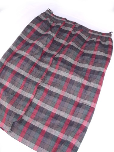 Valentino Miss V Damen Rock Rot XL Knielang Tartan Wolle Vintage Elegant - Bild 6 von 18