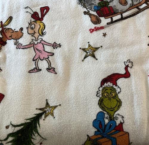 Pottery Barn Kids Teen GRINCH Twin Cotton Flannel 3 Pc. Sheet SET Dr. Seuss EUC - Bild 5 von 8