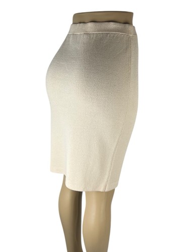 St. John Collection Womens 2 Skirt Knit Pencil In Cream Marie Gray Made In USA - Picture 5 of 13