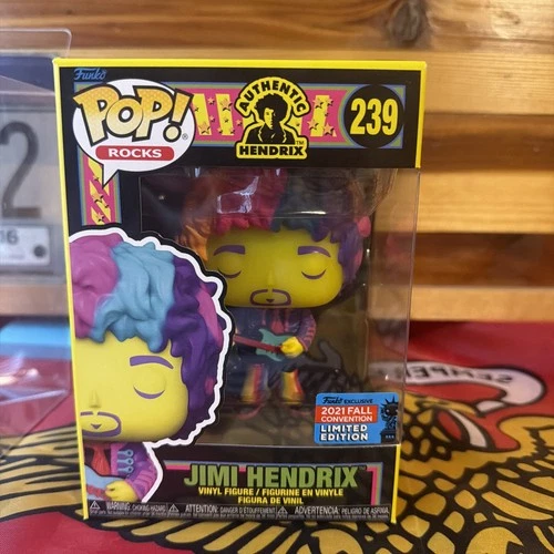 Funko Pop Rocks! -Jimi Hendrix 2021 NYCC Limited Edition Vinyl Figure #239