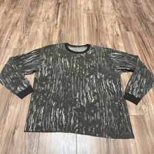 Vintage RealTree Tree Bark Camo T Shirt Sz XL Single Stitch Fashion 80’s 90s