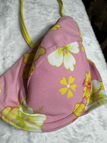 VTG Victoria’s Secret 32C PINK YELLOW BIKINI & Y2K MELISSA M SKIRT W-26-34” S - Picture 8 of 24