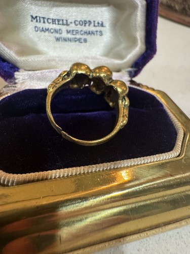 momento mori skull triplets goldfarben ring - Bild 5 von 6