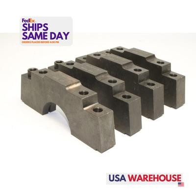 Prw Industries 1745401, Set of 4 Natural Steel Billet Main Caps Chevy 396-454 2 - Picture 1 of 10