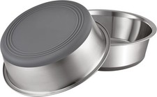 PEGYY11 Nonslip Stainless Steel Dog Cat Bowls, 2 US Cup, 2 Count