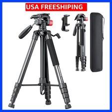 74"-Camera-Tripod, Porfessional Aluminum Heavy Duty Tripod Stand for Mirrorle...