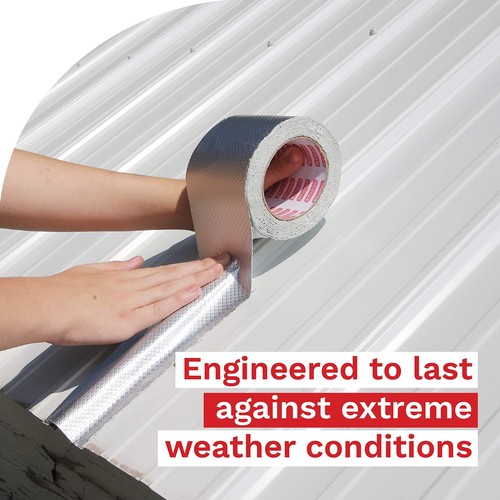 Super Waterproof Aluminum Butyl Tape, 4-Inch x 16-Foot, Aluminum Foil Tape wi... - Picture 3 of 7