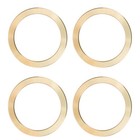 Universal CD Stripe Magnetic Adapter Ring, 4 Pcs Sticker Ring, Gold Tone