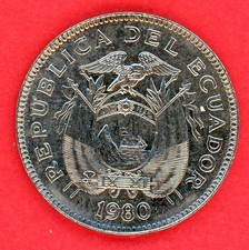 ECUADOR  20  CENTAVOS  1980 x KM # 77.2a  UNC.