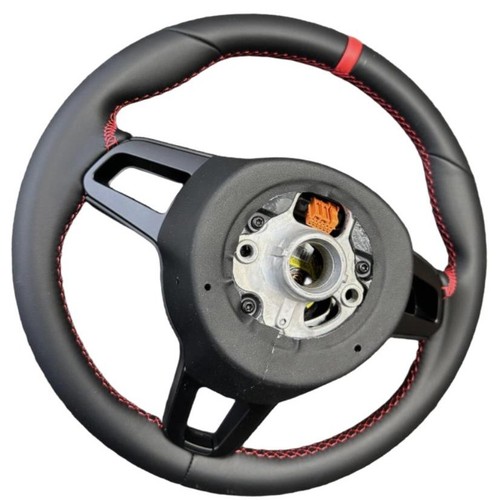 Steering Wheel Red Stitching For Manual Porsche 991.2 911 997 718 Cayman/Boxster - Picture 3 of 6