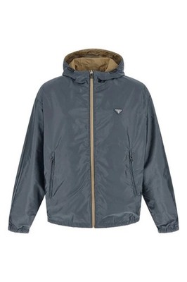 PRADA Beige Re-Nylon Feather Reversible Windbreaker Jacket New