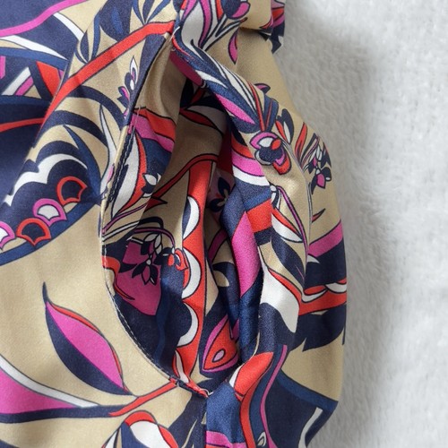 Vilagallo Rene Shirt Dress Sz 44 US 12 Cachemir Print Long Sleeve Belted - Picture 12 of 16