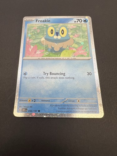 Pokémon Tcg Froakie(SWIRL) Cosmos Holo Promo Obsidian Flames 056/197 - Picture 2 of 6