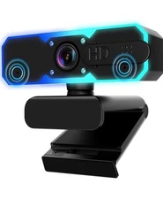 NBPOWER 1080P 60FPS Streaming Camera Webcam w/Microphone & Fill RGB Light Autof.