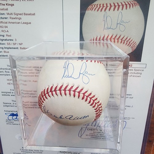 The Kings Of Baseball JSA signed Hank Aaron, Pete Rose And Nolan Ryan Baseball - Picture 4 of 4