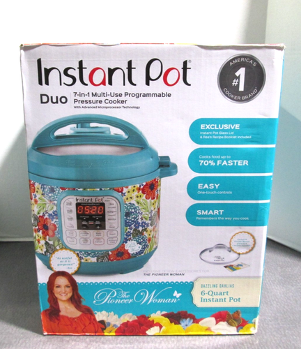 INSTANT POT The Pioneer Woman DAZZLING DAHLIAS 6 quart  PRESSURE COOKER NEW - Picture 1 of 3