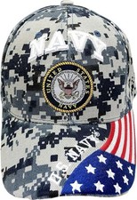 United States Navy 3D Embroidered Baseball Cap Hat USA Flag Military Apparel