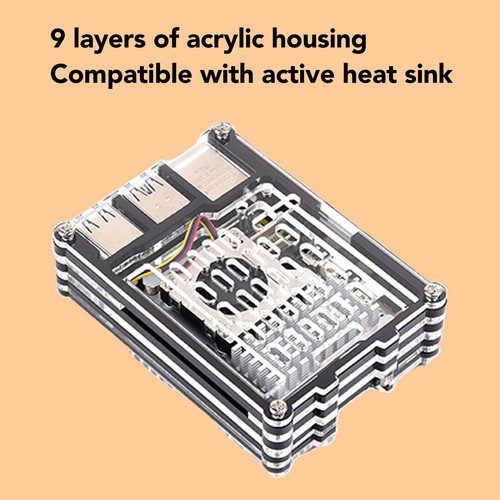 9 Layer Transparent Single Board Computer Acrylic Case Single Board Computer - Zdjęcie 3 z 12
