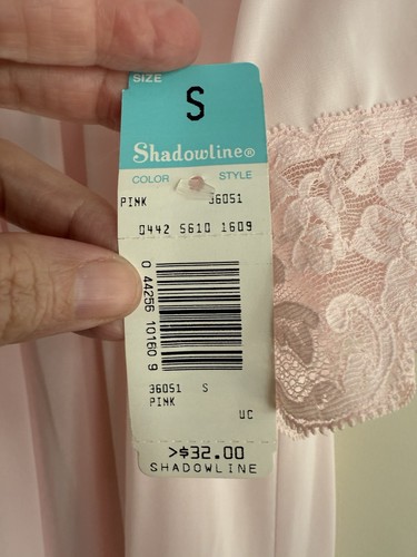 Vtg NWT SHADOWLINE Deadstock Nightgown Pink Sz Small Lace Petite Roses - Picture 5 of 6